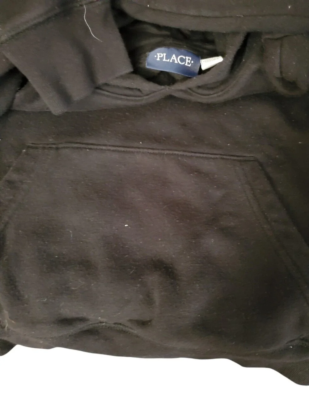 The Children's Place Boy's Hoodie Ftont Pocket Black Size 7/8